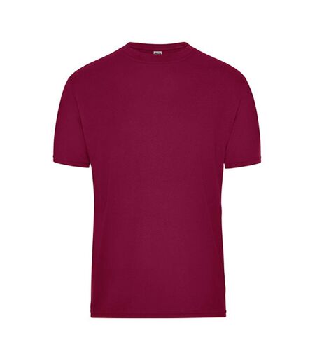T-shirt Bio Workwear Homme Bordeaux James And Nicholson