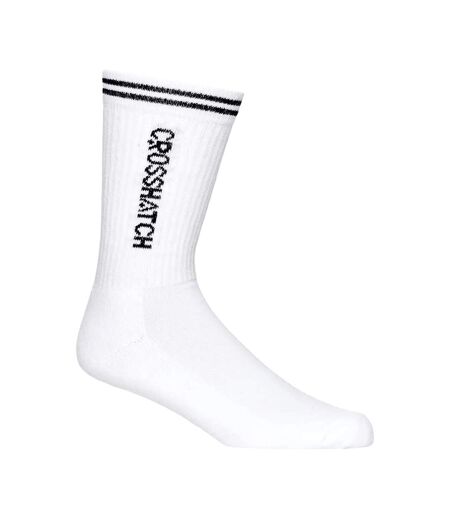 Chaussettes de sport peppy homme blanc Crosshatch