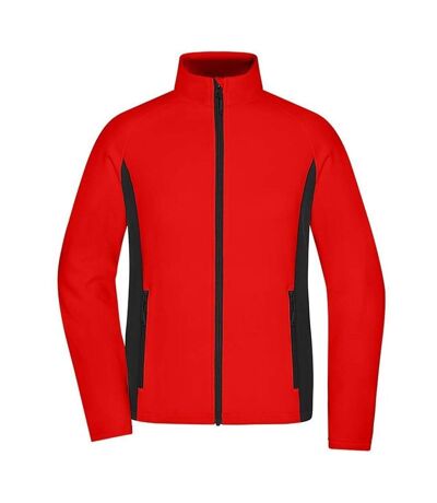 Veste polaire de travail stretch - Femme - JN1859 - rouge et noir