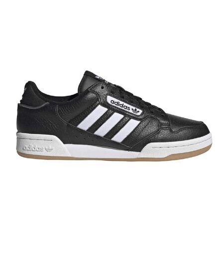 Mens Continental 80 Stripes Leather Trainers Core Black Adidas