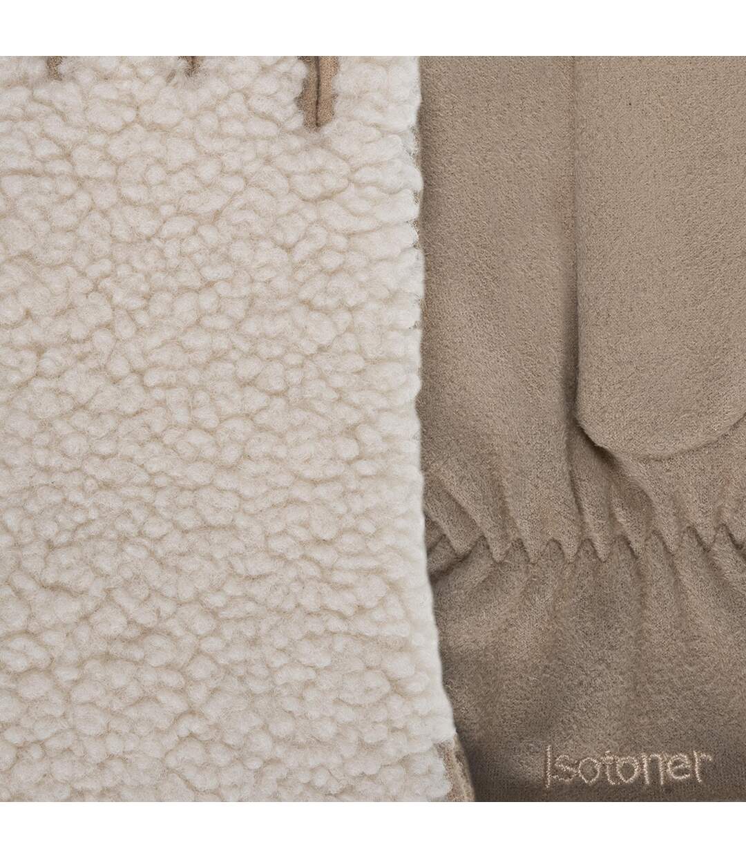 Isotoner Gants femme smartouch taille unique sherpa doublé fausse fourrure-2