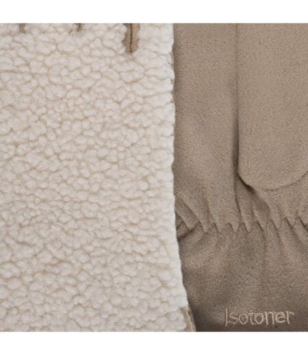 Isotoner Gants femme smartouch taille unique sherpa doublé fausse fourrure