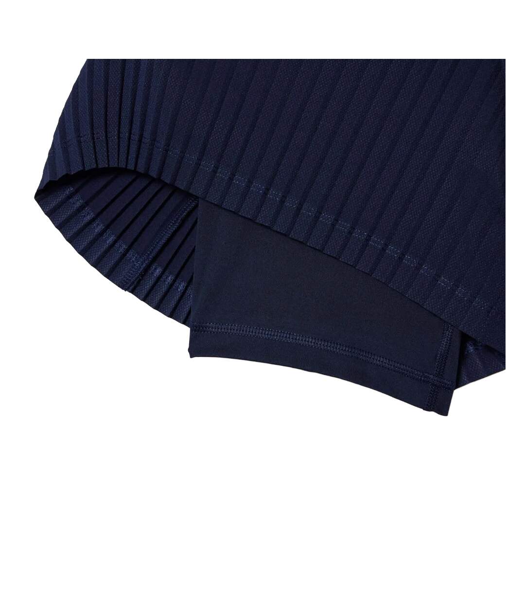 Womens/ladies Lined Pleated Tennis Shorts Blue Lacoste-2