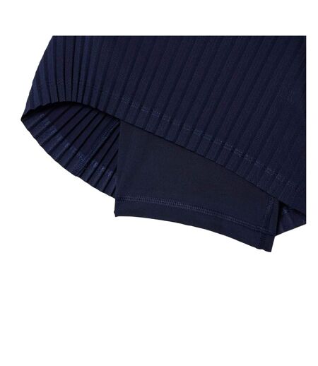 Womens/ladies Lined Pleated Tennis Shorts Blue Lacoste