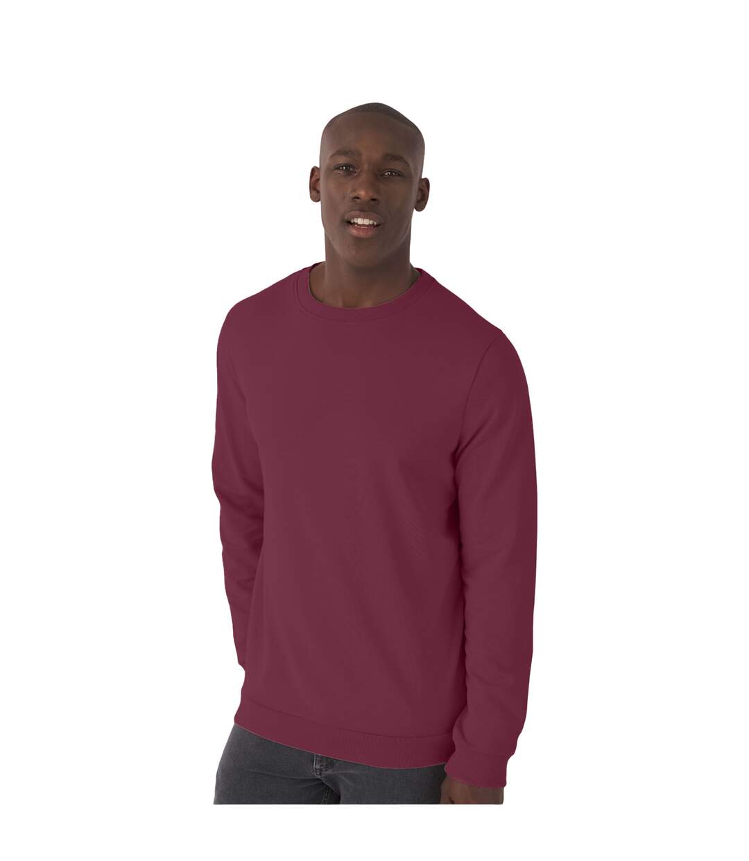 Sweat Manches Cousues Homme Bordeaux B&C-2