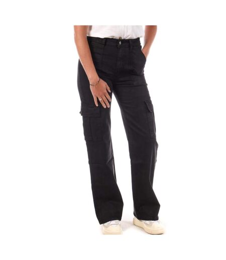 Pantalon cargo noir femme my tinas cargo wide leg - m