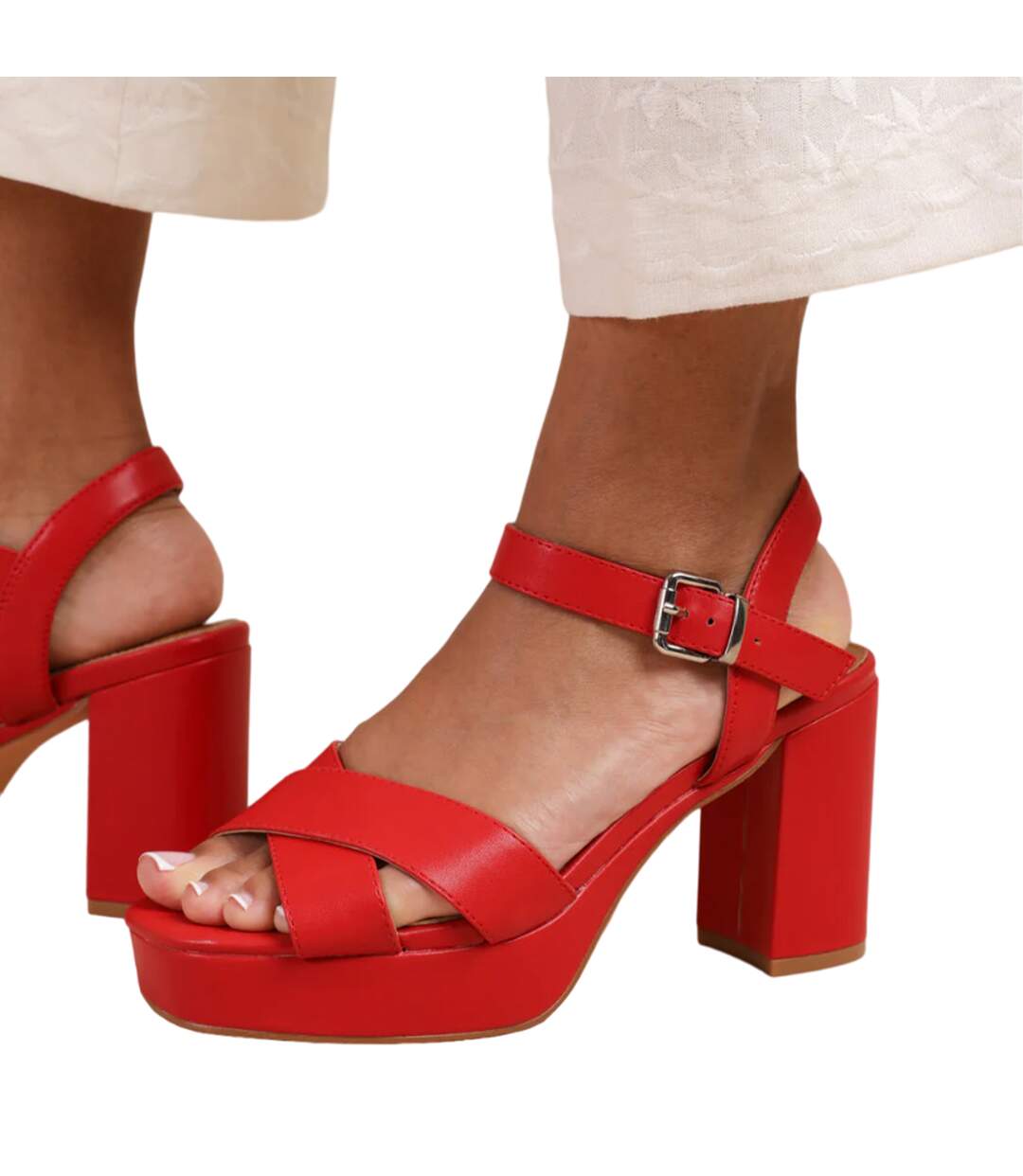 Talons hauts Larges marcia femme rouge Where´s That From-3