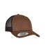 Casquette trucker retro adulte marron clair / noir Flexfit-2