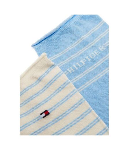 Chaussettes Motif/style Rayé Femme Bleu Crème Tommy Hilfiger
