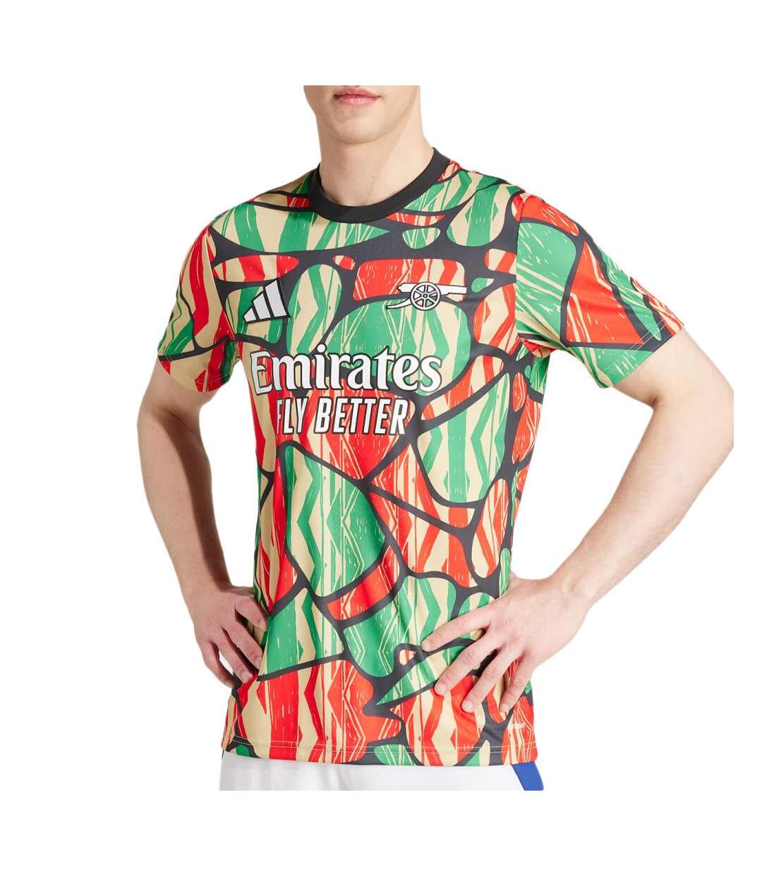 Arsenal maillot d'avant-match rouge/vert homme adidas preshi-1