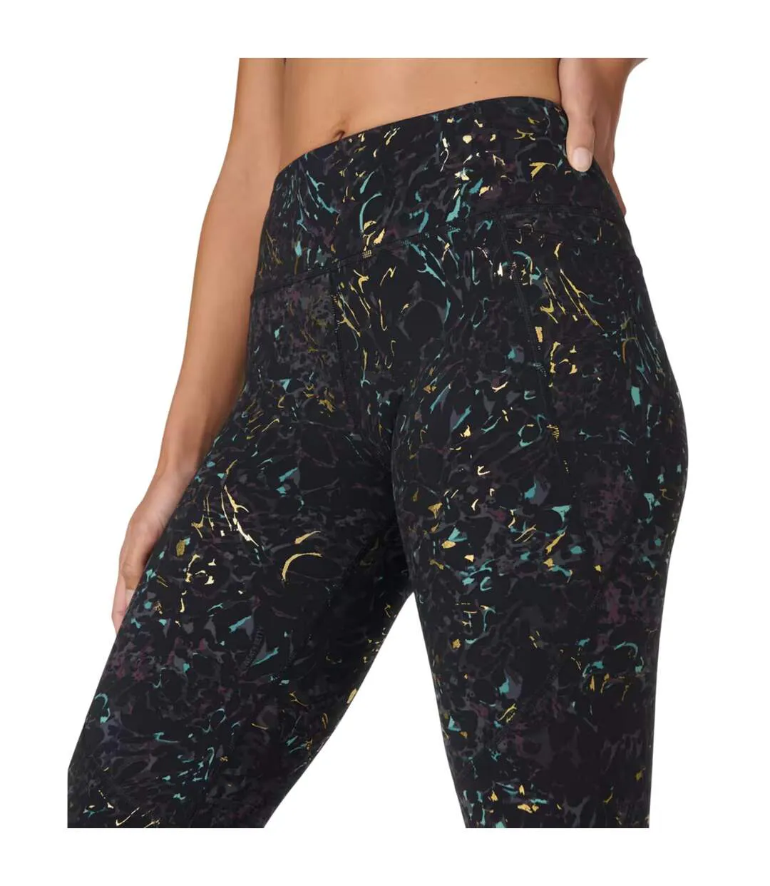Legging Entraînement Motif/style Aluminium Femme Noir Sweaty Betty-4