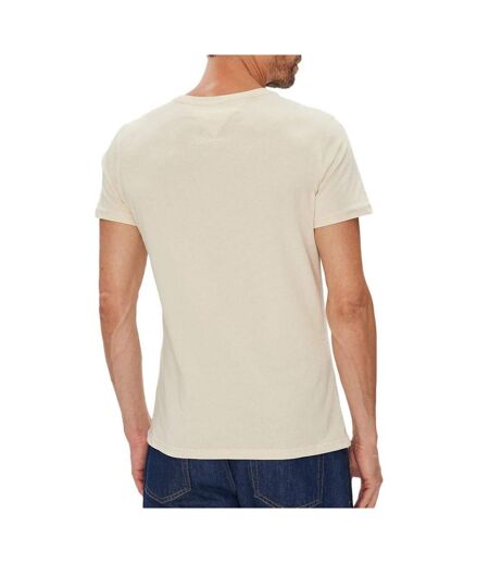 T-shirt beige clair homme tommy hilfiger tjm xslim - l