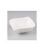 Lot de 6 Assiettes Creuses Carrées Vague 21cm Blanc-2