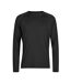 Tee Jays Mens CoolDry Long-Sleeved T-Shirt (Black)