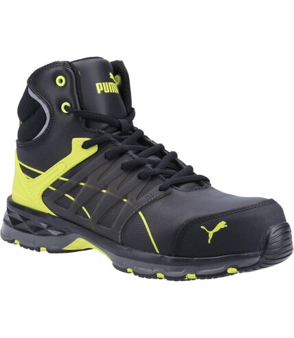 Puma Safety Mens Velocity 2.0 Mid Leather Safety Boots (Yellow/Black) - UTFS7577