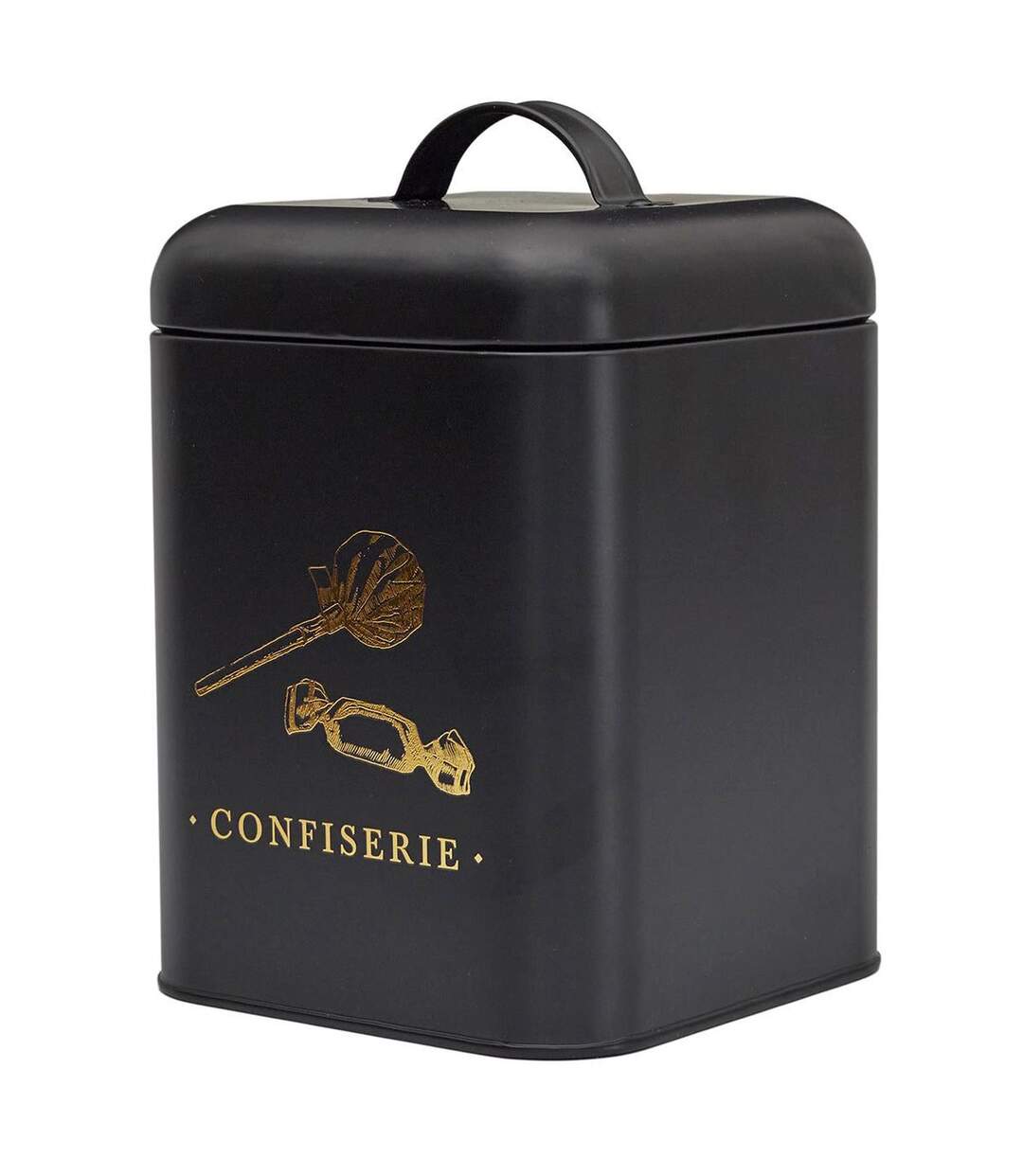 Boîte à Confiserie en Métal Lounge 22cm Noir-1