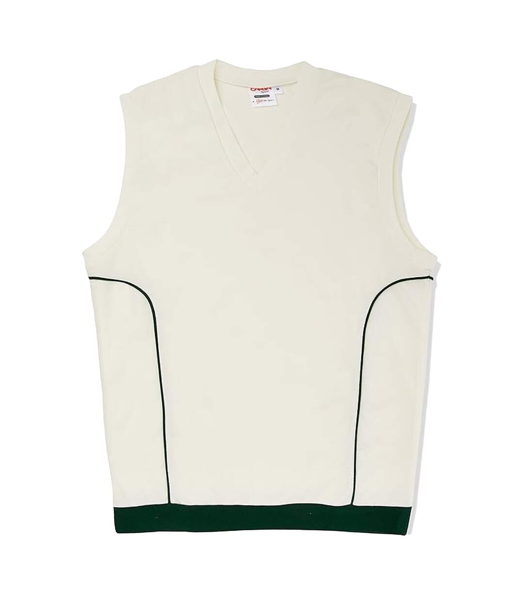 Unisex Adult Fleece Cricket Vest White Maroon Carta Sport-1