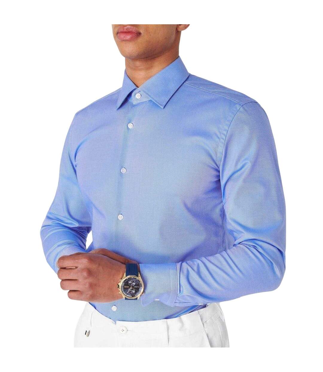 Chemise Habillée Hank Homme Bleu Boss-3