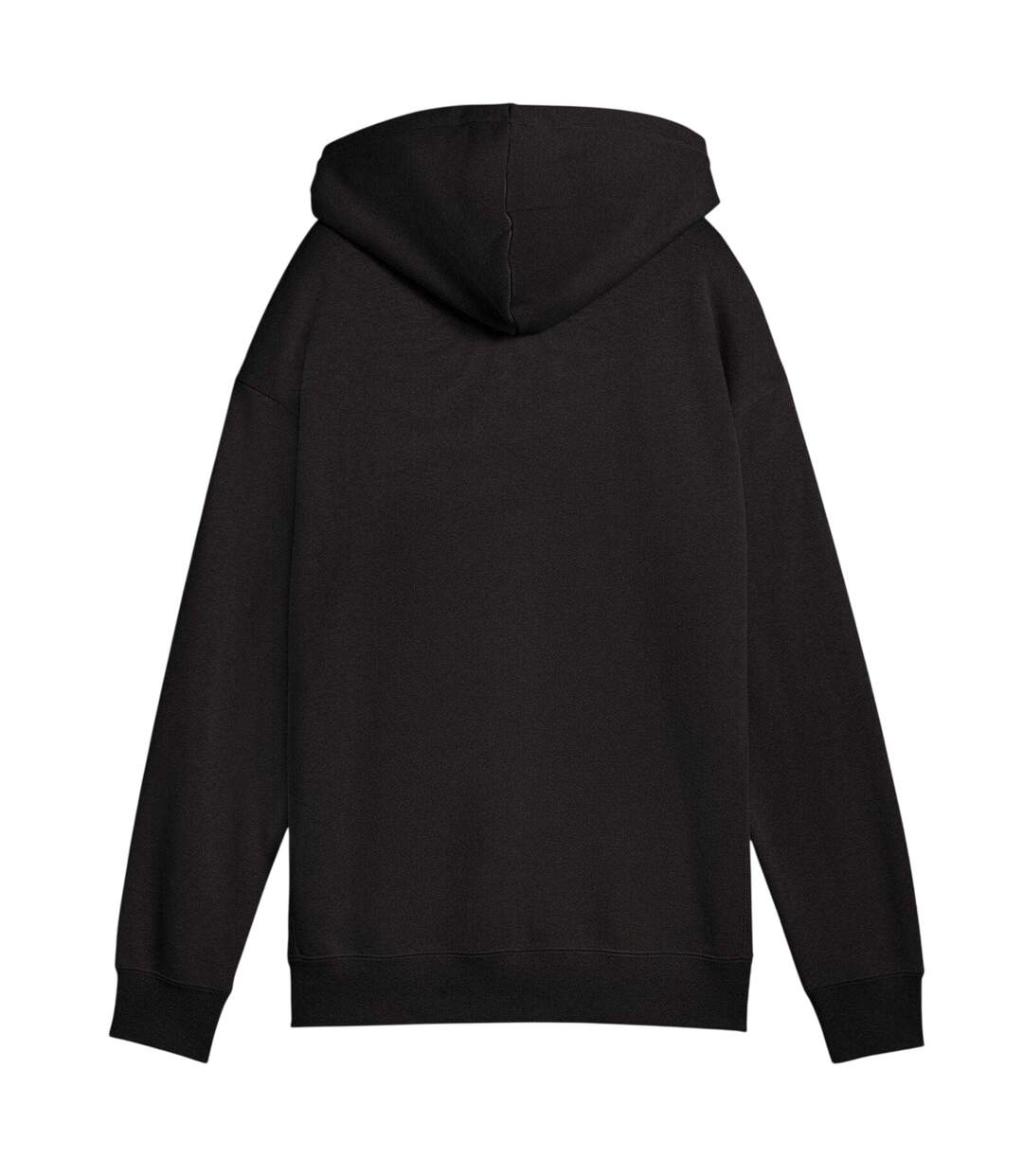Womens/ladies Logo Overhead Hoodie  Black Puma-3
