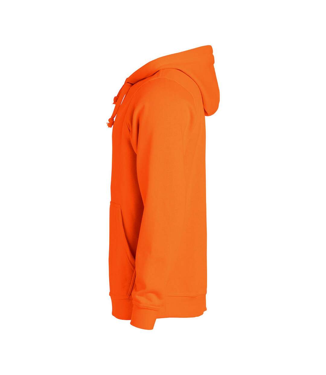 Sweat À Capuche Basic Adulte Orange Fluo Clique-3
