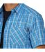 Regatta Mens Kalambo VII Quick Dry Short-Sleeved Shirt (Indigo Blue Check)