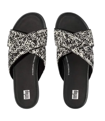 Sandales Gracie Femme Noir Blanc Cassé FitFlop