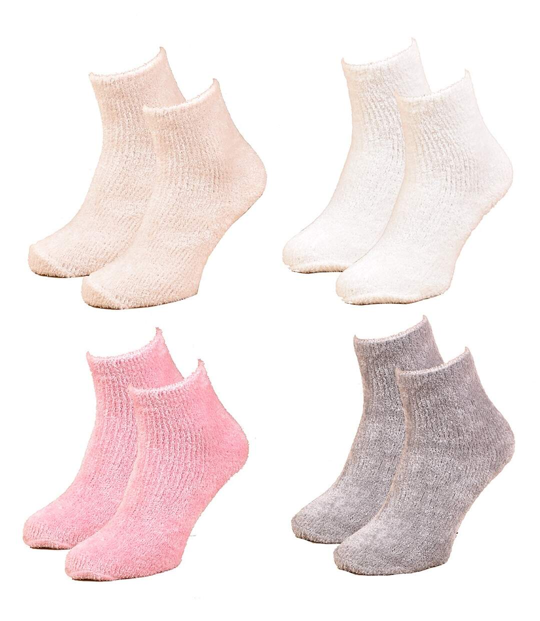 Chaussettes pour Femme Casa Socks Toucher Doux Pack de 4 CASA SOCKS Toucher Velours-1