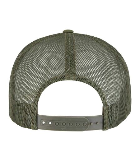 Casquette Trucker Motif/style Uni Classic Adulte Olive Blanc Marron Flexfit
