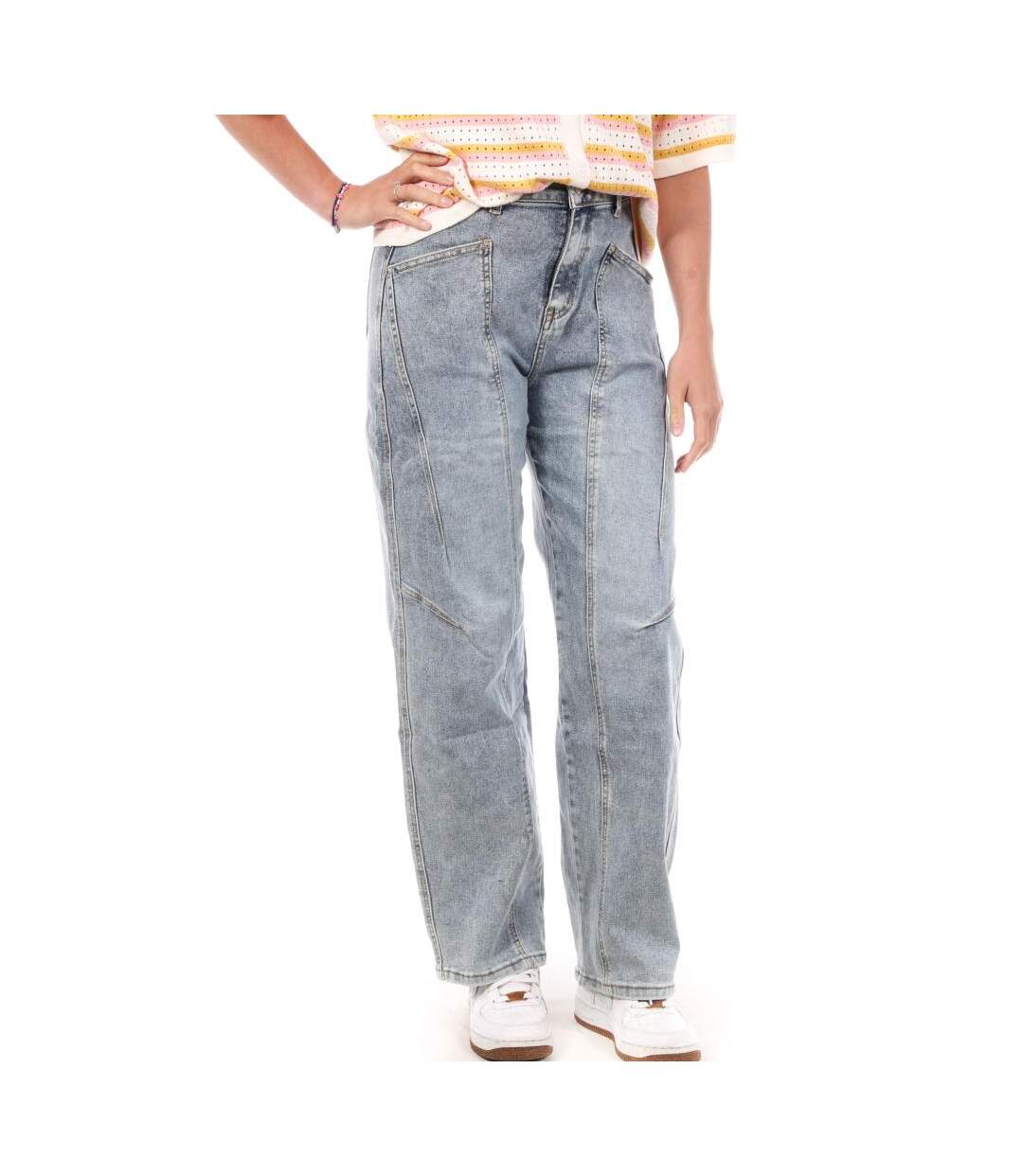 Jean droit bleu moyen femme monday premium 109-1