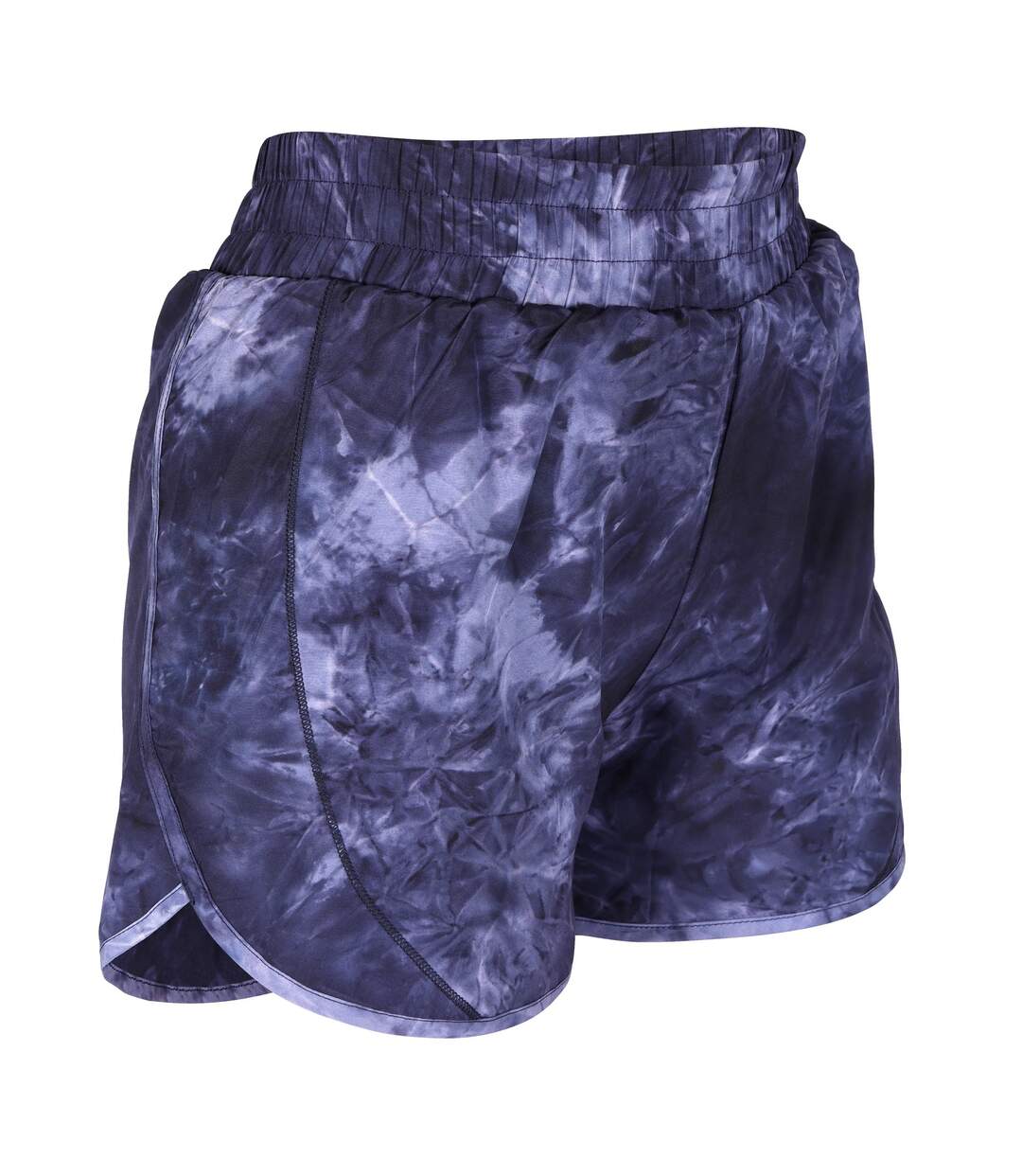 Womens/ladies tie dye active shorts navy Aubrion