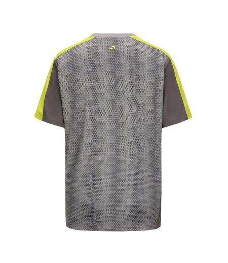 Mens Blaze Regular Football T-shirt Grey Green Sondico