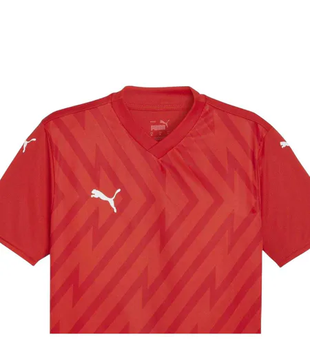 Mens Teamglory Jersey T-shirt Red White Puma