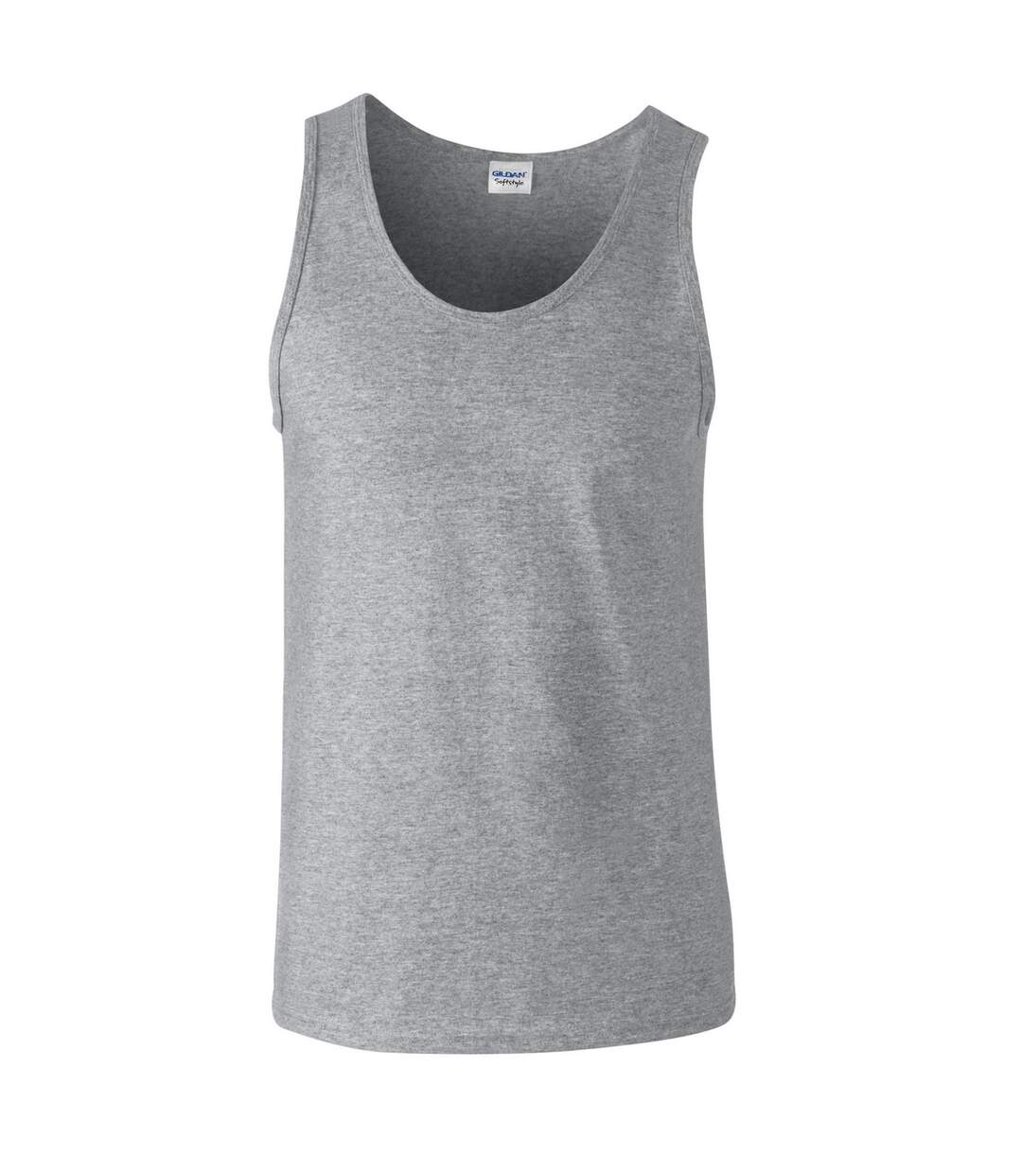 Mens softstyle tank top sports grey Gildan-1