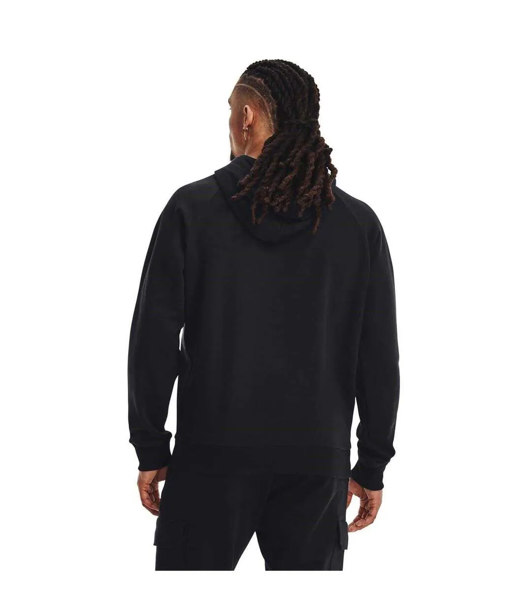 Mens Fleece Hoodie Black Under Armour-4