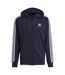 Mens Essentials 3 Stripes Full Zip Hoodie Inkwell Adidas-1
