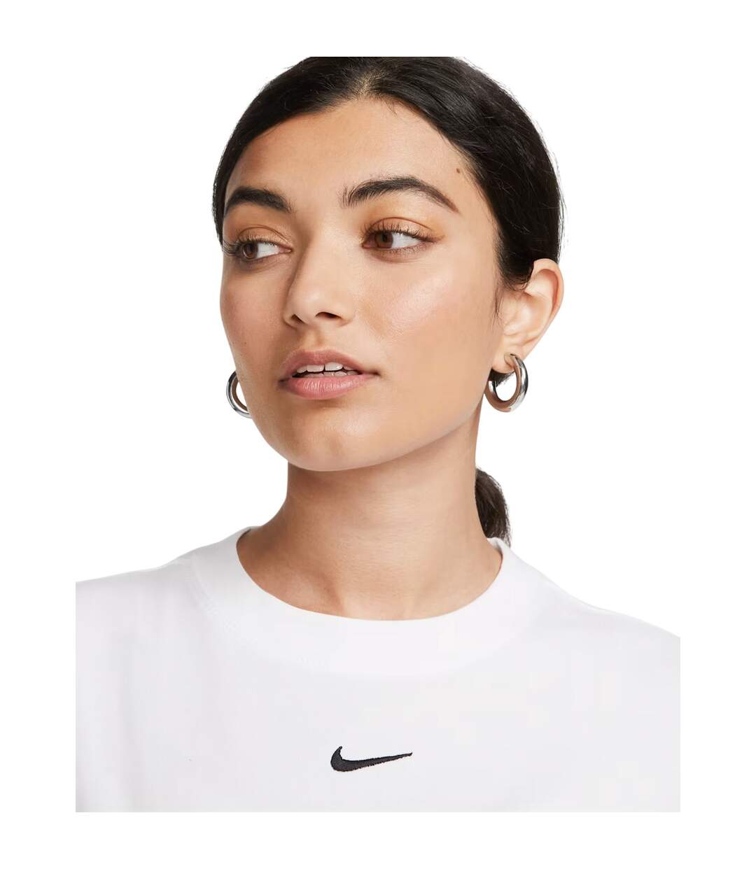 Womens/ladies Oversized T-shirt White Black Nike-4