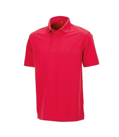 Result Mens Work-Guard Apex Short Sleeve Polo Shirt (Red)