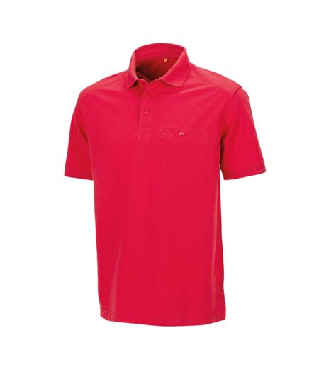 Result Mens Work-Guard Apex Short Sleeve Polo Shirt (Red)