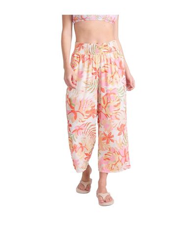 Pantacourt Tassia Femme Blanc Cassé Animal