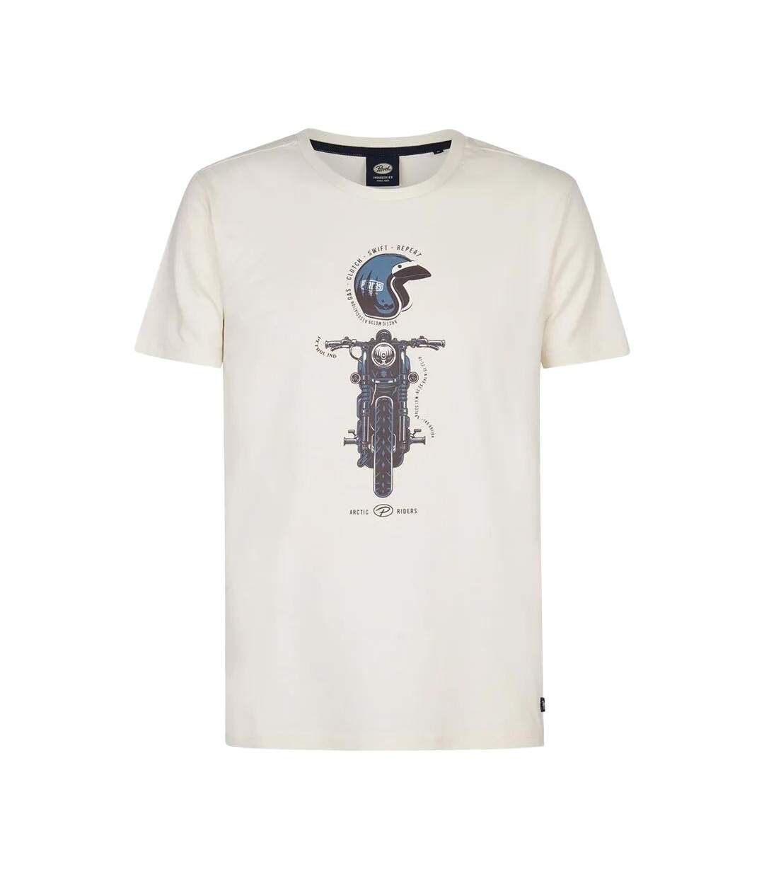 T-shirt Blanc Homme Petrol Industries TSR650 - 3XL-1