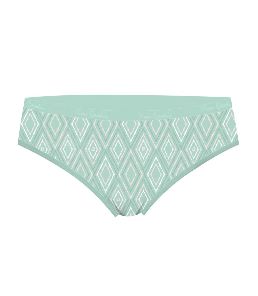 Lot de 3 slips femme  en coton uni et imprimé ceinture fine 2cm Pck12 Pierre Cardin-3