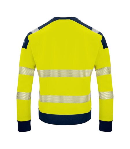 Projob Mens Hi-Vis Sweatshirt (Yellow/Navy) - UTUB768