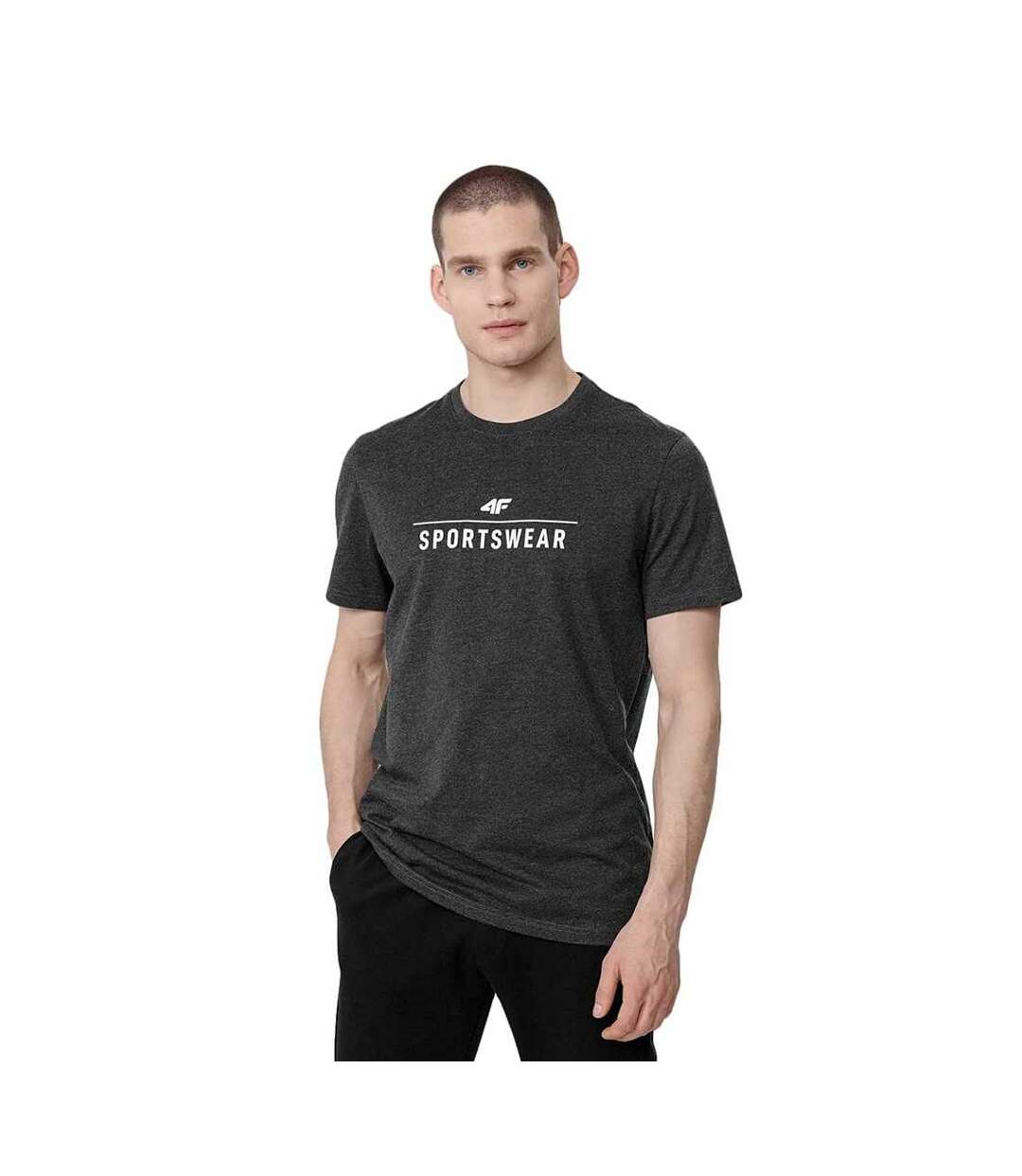 T-shirt Motif/style Logo H4z22 Homme Gris 4F-1