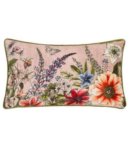 Hidcote manor evelyn floral cushion cover 30cm x 50cm blush Wylder