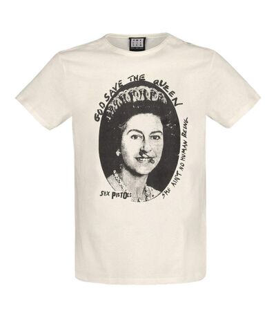 Amplified - T-shirt GOD SAVE THE QUEEN - Adulte (Blanc) - UTGD293