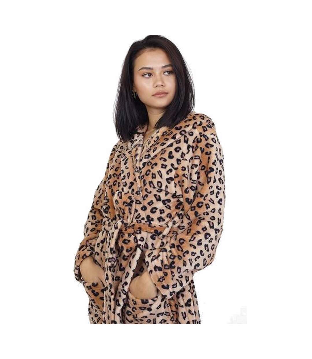 Brave Soul Womens/Ladies Leopard Print Dressing Gown (Leopard Print) - UTUT916-2