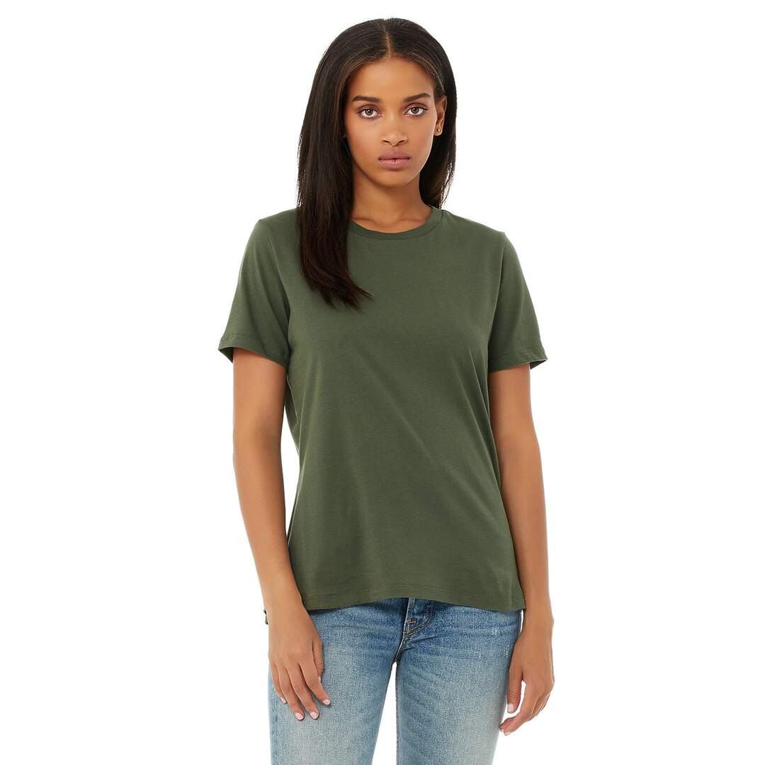 T-shirt femme vert de gris Bella + Canvas-1