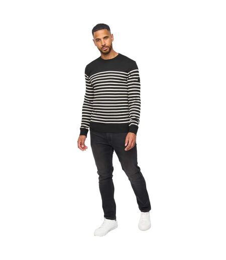 Mens Howland Crew Neck Jumper Black Bewley & Ritch