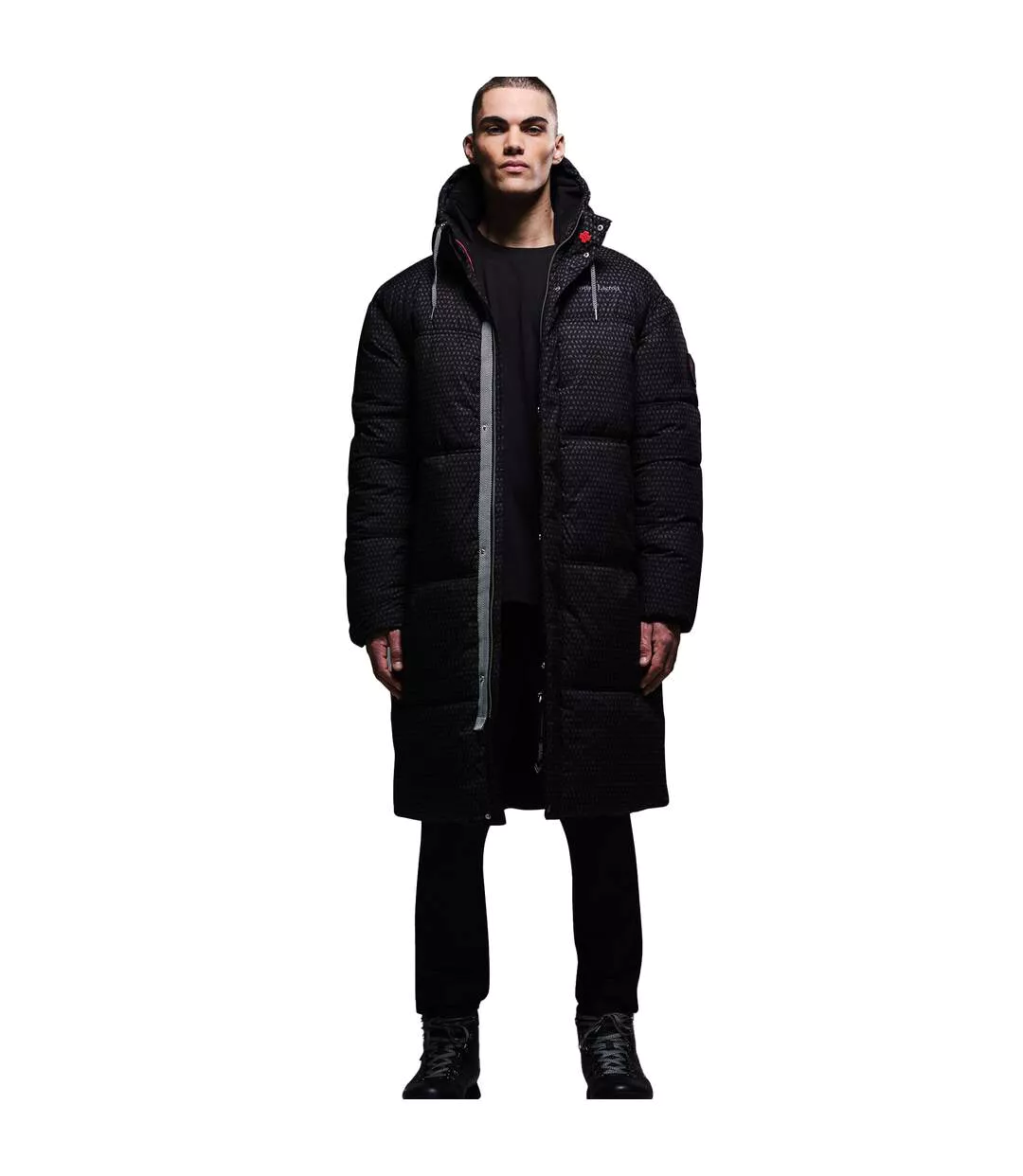 Mens Christian Lacroix Gordes Printed Padded Jacket Black Regatta-4