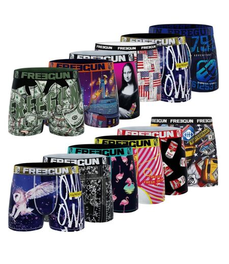 Pack surprise de 12 Boxers microfibre homme Freegun